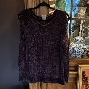 Calla NWT Cozy Purple Women's Cold Shoulder Sweater